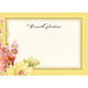 Yellow Rose Flat Correspondence Cards Image 4 of 4